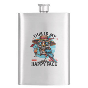 Bird with a Twist Hip Flask
