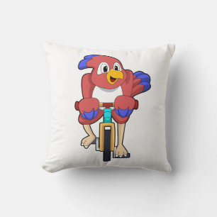 Bird with Bicycle Cushion