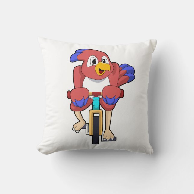 Bird with Bicycle Cushion (Front)
