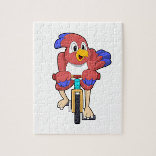 Bird with Bicycle Jigsaw Puzzle