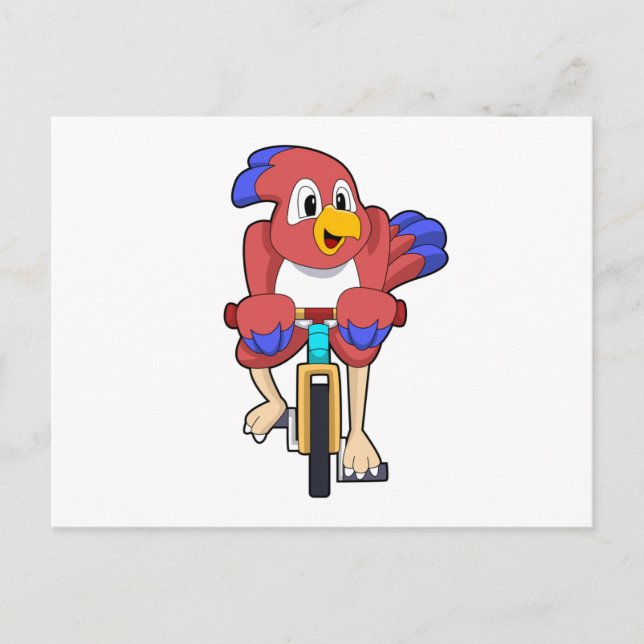 Bird with Bicycle Postcard (Front)