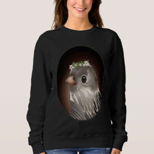 Bird with cherry blossom wreaths on the head sweatshirt