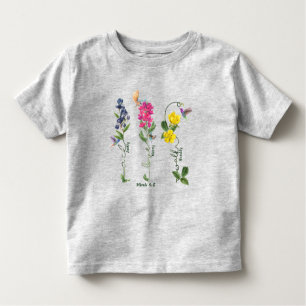 Bird With Flower Justice Love Mercy And Walk Jesus Toddler T-Shirt