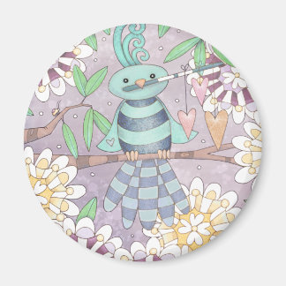 Bird with Hearts Magnet