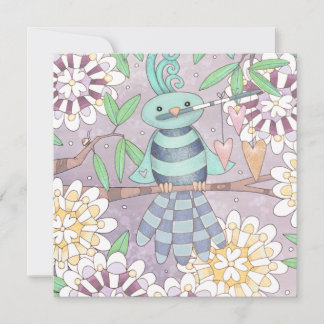 Bird with Hearts Thank You Card