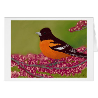 Bird with Pink Flowers