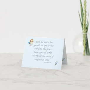 Bird with Song of Solomon Note Card