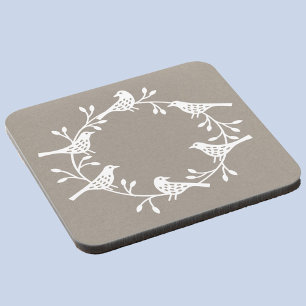 Bird Wreath Modern Scandinavian Coaster
