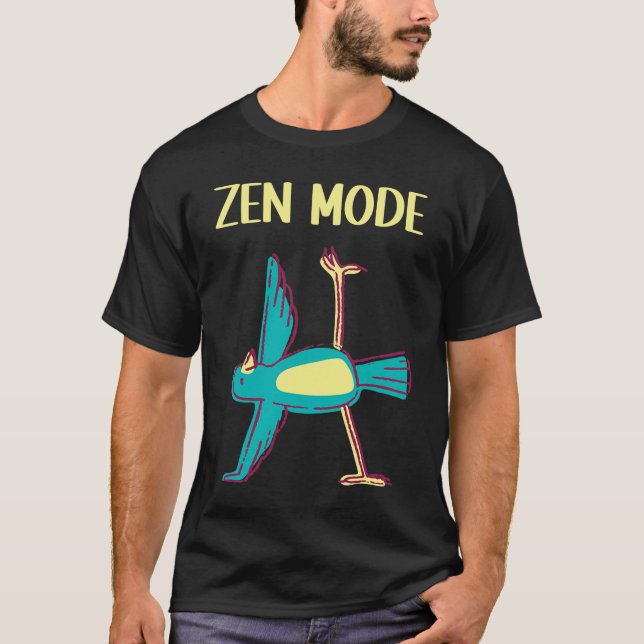 Bird Yoga  Animals Workout Calm Zen T-Shirt (Front)