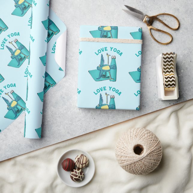 Bird Yoga Posing Wrapping Paper (Crafts)