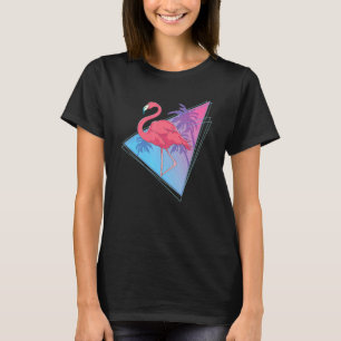 Bird Zoo Animal Lover Palm Trees 90s Vaporwave Fla T-Shirt
