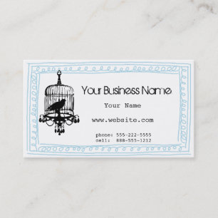 Birdcage Curly Doodle Business Card