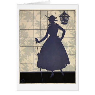 Birdcage silh. card