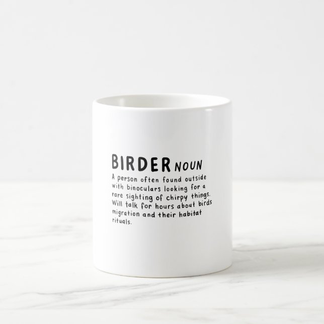 Birder Definition Coffee Mug (Center)