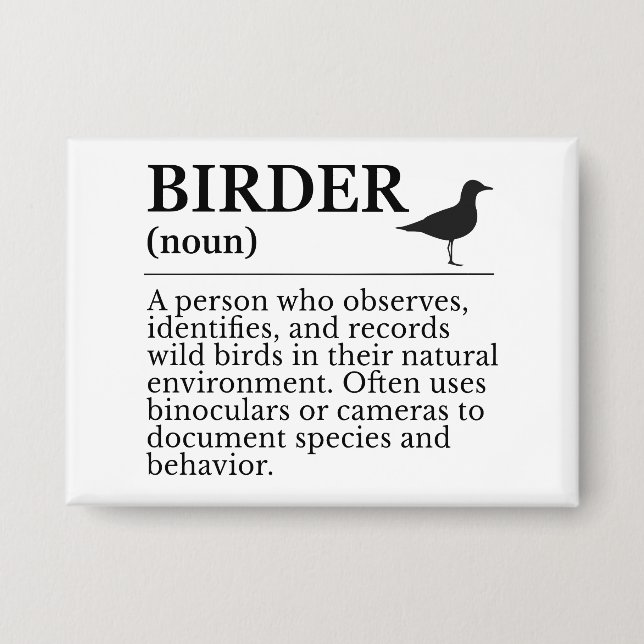 Birder definition - wild bird observer (Front)