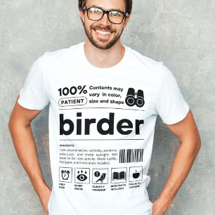 Birder Funny Birdwatching Ornithologist Modern T-Shirt