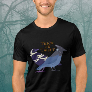 Birders Halloween Trick or Tweet Tri-Blend Shirt