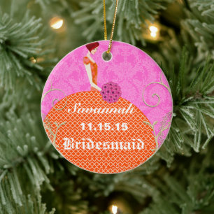 Birdesmaid Gifts You Choose Colours Ceramic Ornament