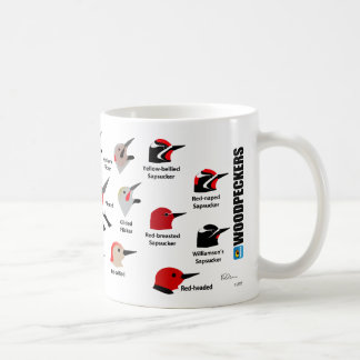 BirdFace Woodpeckers Mug (with labels)