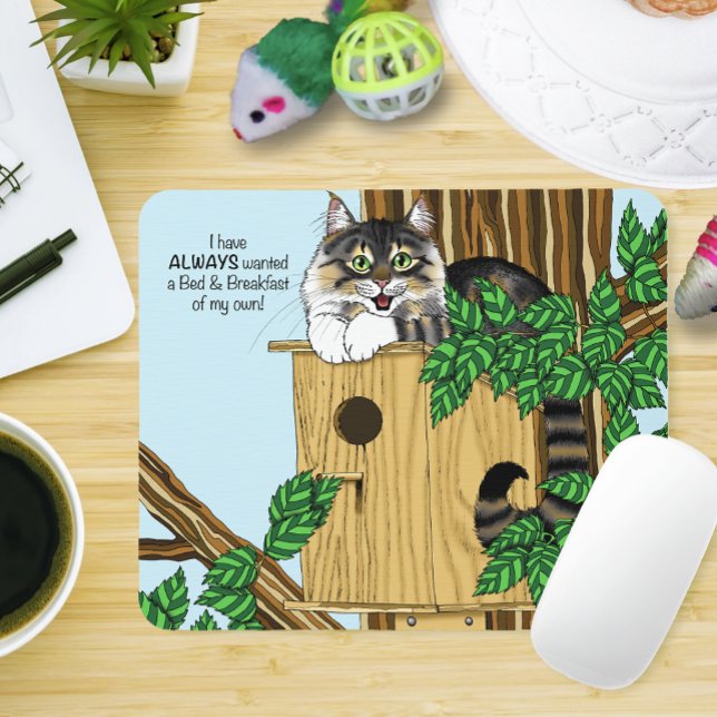 Birdhouse Bed Breakfast Cat Mouse Pad (Creator Uploaded)