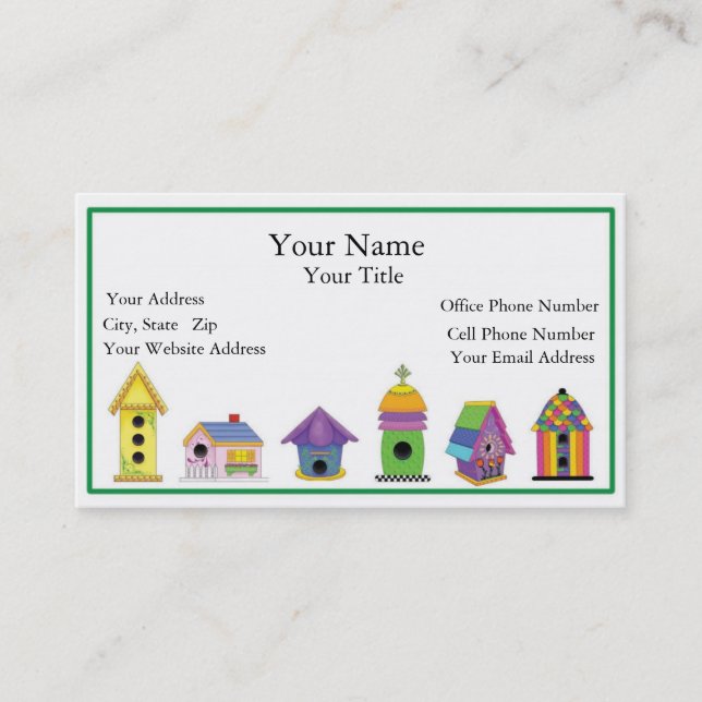 Birdhouse Business Card (Front)