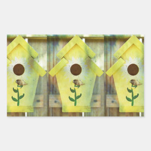 Birdhouse by Shirley Taylor Rectangular Sticker