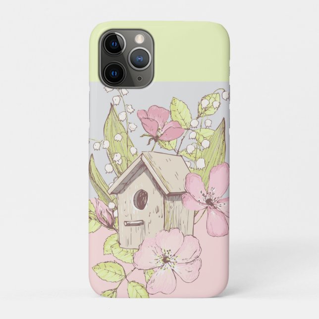 Birdhouse Floral Colorblock Case-Mate iPhone Case (Back)