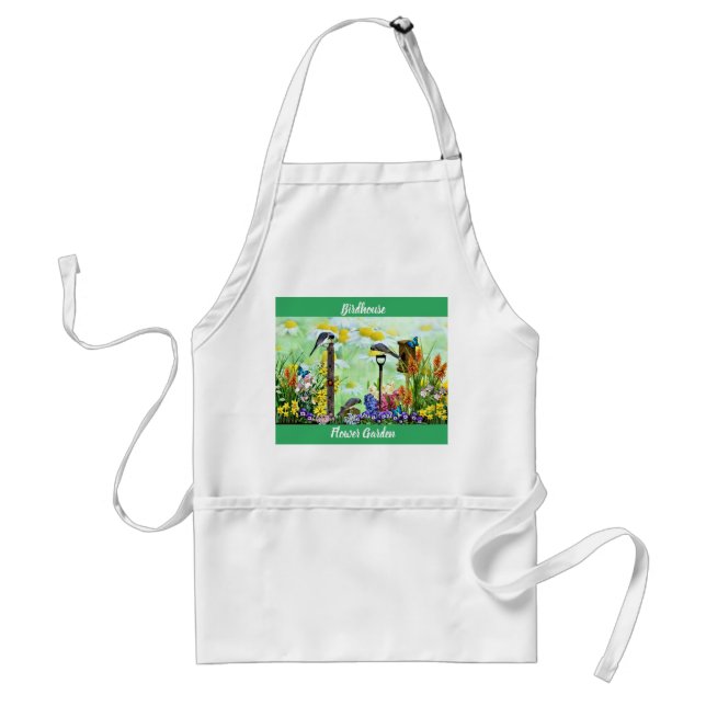 Birdhouse Flower Garden Standard Apron (Front)