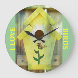 Birdhouse Large Clock