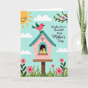 Birdhouse Mothers Day Scene Card