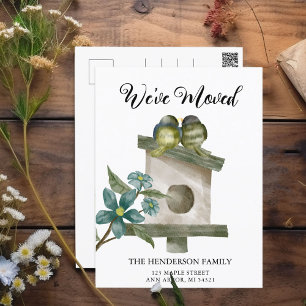 Birdhouse New Home Moving Announcement Postcard
