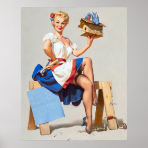 Birdhouse pin up poster