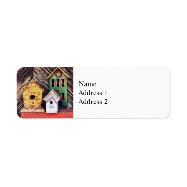 Birdhouses for Sale Return Address Label (Front)