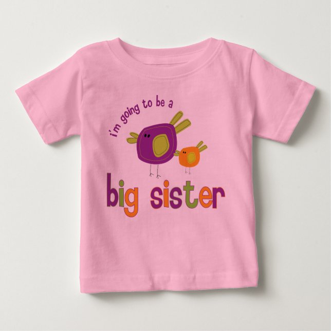 birdie big sister back baby T-Shirt (Front)