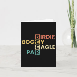 Birdie Bogey Eagle Par Beer Funny Golf Player Golf Card