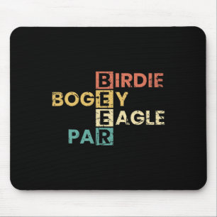 Birdie Bogey Eagle Par Beer Funny Golf Player Golf Mouse Pad