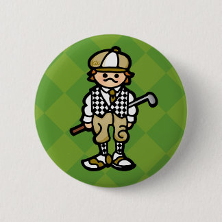 birdie button. 6 cm round badge