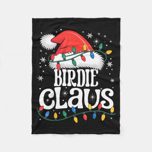 Birdie Claus Funny Xmas Christmas Grandma Holiday  Fleece Blanket (Front)