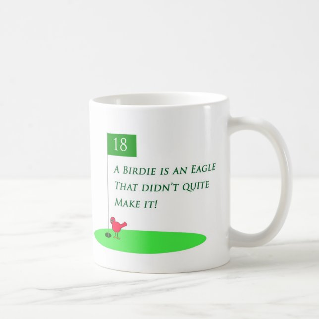 Birdie Eagle Golf Cartoon Mug (Right)