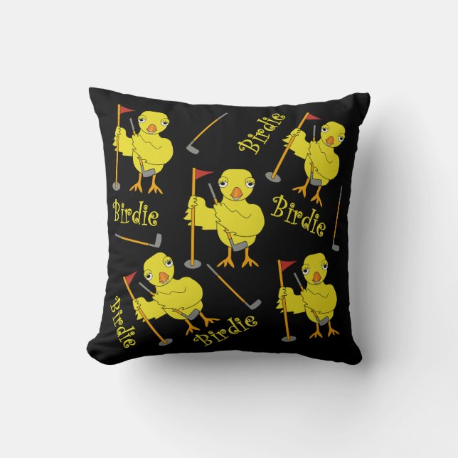 Birdie Golfer Chick Cushion (Front)
