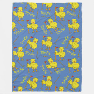 Birdie Golfer Chick Fleece Blanket