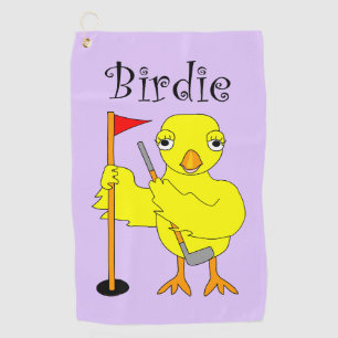 Birdie Golfer Chick Golf Towel