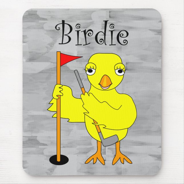 Birdie Golfer Chick Mouse Pad (Front)