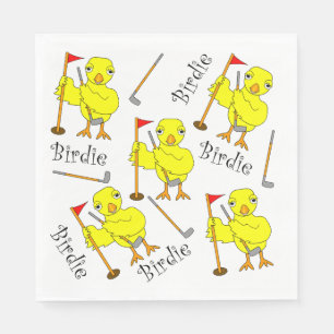 Birdie Golfer Chick Napkin