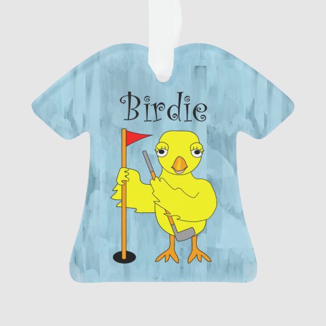 Birdie Golfer Chick Ornament (Front)