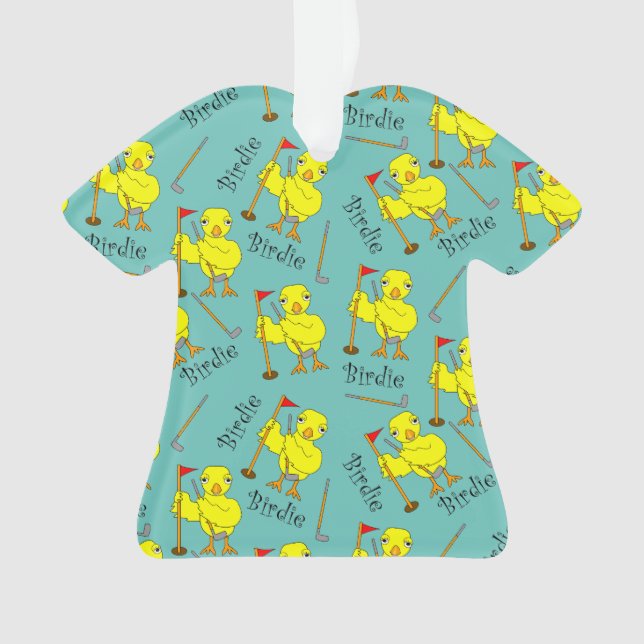 Birdie Golfer Chick Ornament (Front)