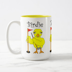 Birdie Golfer Chick Two-Tone Coffee Mug