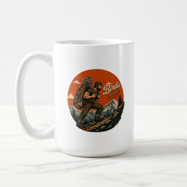 Birdie Mode Vintage Golf Adventure Mug (Left)