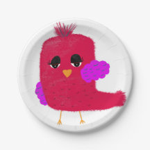 Birdie paper plate