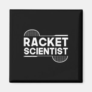 Birdie Shuttle Racket Scientist Badminton Magnet